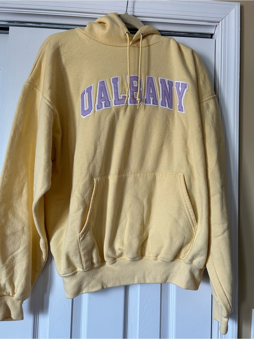 Champion UAlbany Yellow Fleece-Lined Hoodie XL